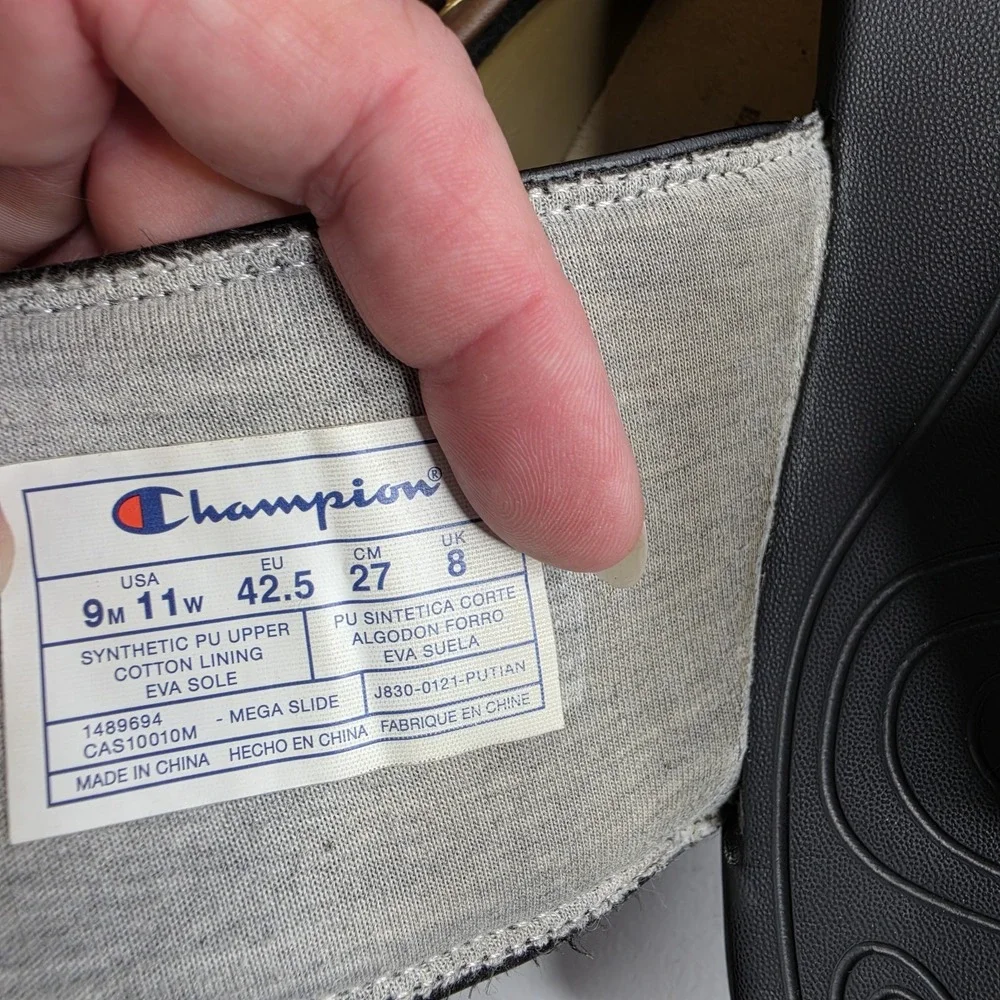 Champion Slides Sandals Size Men 9 Women 11